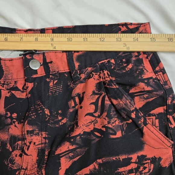 Streetwear Society Joggers Womens L Cargo Pants Love Graphic Graffiti Y2K Skater - Picture 10 of 12